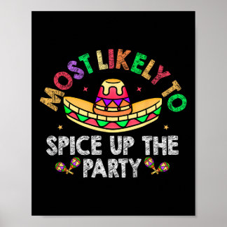 Poster Plus Susceptible d'Épicer la Fête Sombrero Cinco D