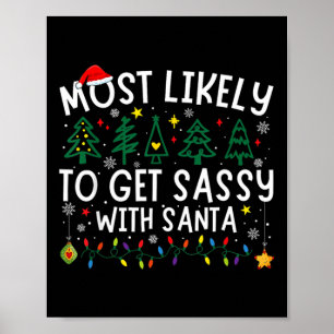 Poster Plus susceptible d'obtenir Sy avec Santa Christmas