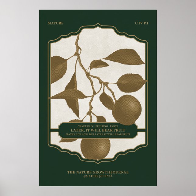 POSTER PLUS TARD, IL PORTERA DES FRUITS (Devant)