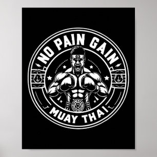Poster Plusieurs Citations Thaïlandaises Pas de Douleur P