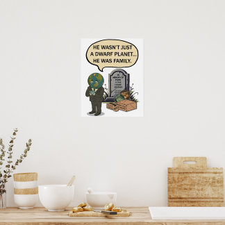 Poster Pluton N'oubliez Jamais Planète Naine Humour Spati