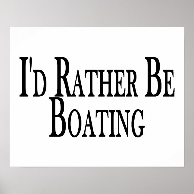 Poster Plutôt Faire Du Bateau (Devant)