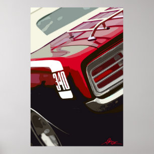 Poster Plymouth 1970 Cuda 340