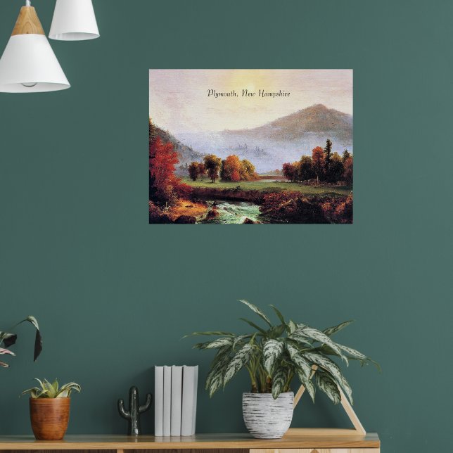 Poster Plymouth New Hampshire, peinture d'art, (Salon 1)