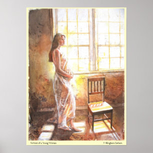 Poster PMACarlson Portrait d'une jeune femme Imprimer