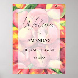 Poster Poaches - signe de bienvenue de la douche nuptiale