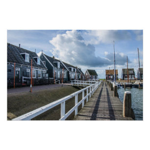Poster Poche en bois à Marken, Pays-Bas