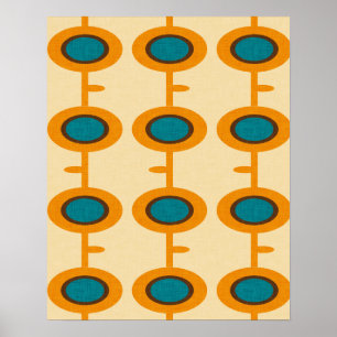 Poster Pod à fleurs Jaune