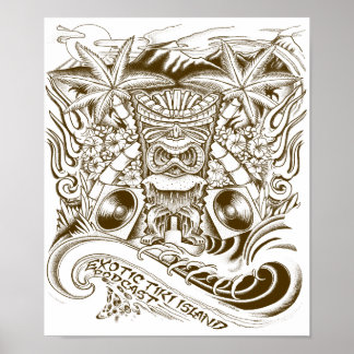 Poster Podcast Exotic Tiki Island