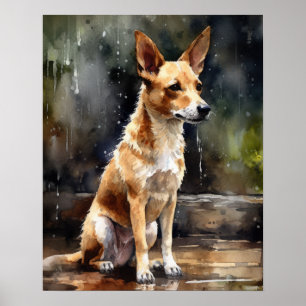Poster Podengo Podengo Pog Art Podengo Podengo Podengo Po