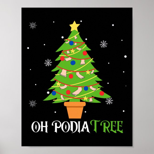 Poster Podiatry Christmas Tree Podiatrist Foot Medical Is (Devant)