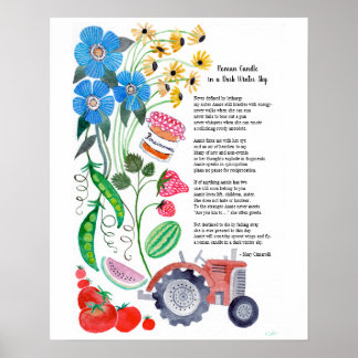 Poster Poème Art pour la Charité