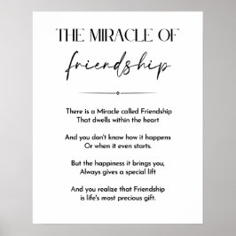 Poster Poème d'amitié, don d'inspiration ami, citation