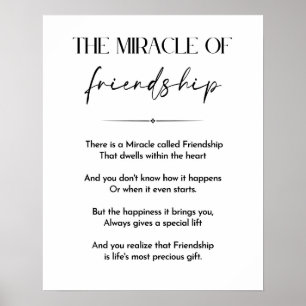 Poster Poème d'amitié, don d'inspiration ami, citation