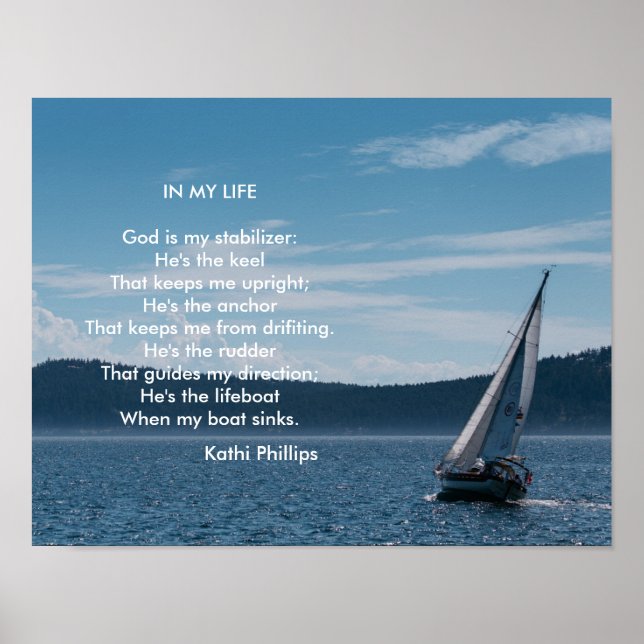 Poster Poème : "Dans ma vie" (Devant)