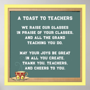 Poster Poème d'appréciation pour les enseignants