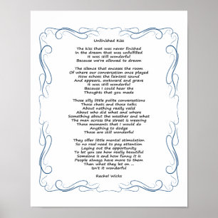 Poster Poème de baiser inachevé