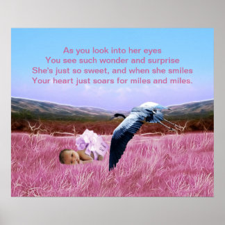 Poster Poème de la petite fille