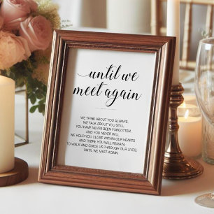 Poster Poème de mariage moderne noir et blanc Mémorial