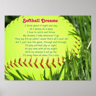 Poster Poème de softball