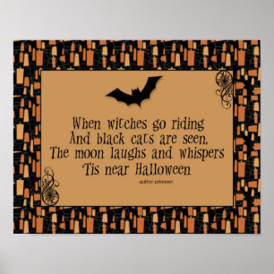 Poster Poème d'Halloween