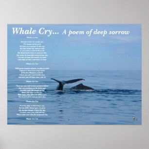 Poster Poème du cri… A de baleine de peine profonde
