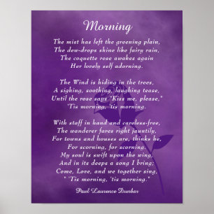 Poster Poème du matin de Paul Laurence Dunbar