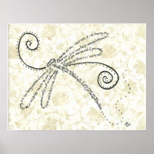 Poster Poème en forme de libellule