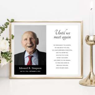 Poster Poème funéraire Black Until We Meet Again avec pho