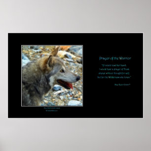 Poster Poème GRAY WOLF Art & Wilderness