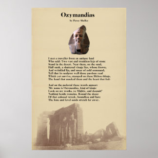 Poster Poème Ozymandias de Percy Shelley
