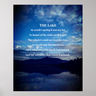 Poster Poème Poème du lac Edgar Allan