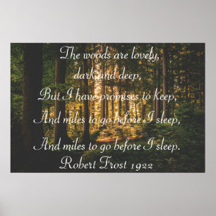 Poster Poème Robert Frost