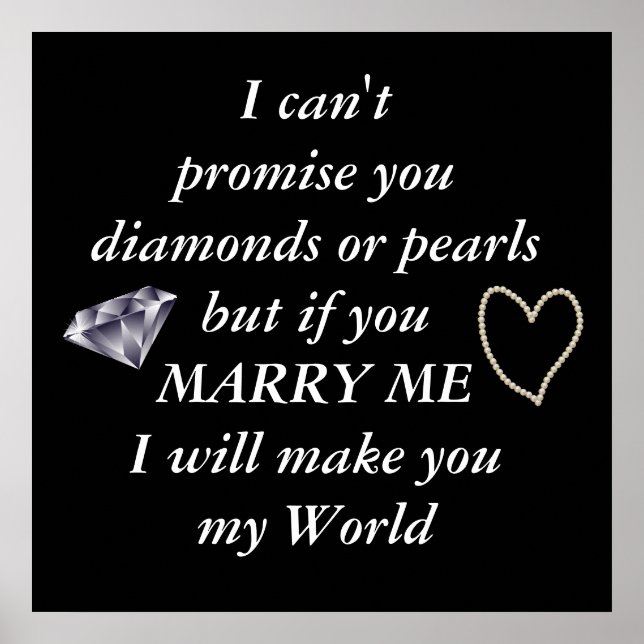 Poster Poème Romantique Marry Me (Devant)