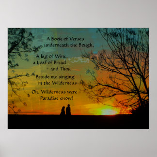 Poster poème romantique - Rubaiyat d'Omar Khayyam