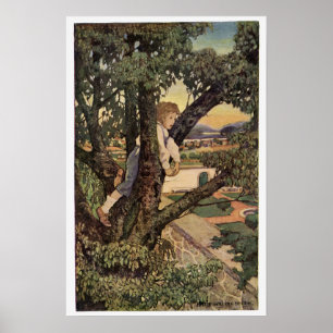 Poster Poème vintage, terre étrangère par Jessie Willcox 