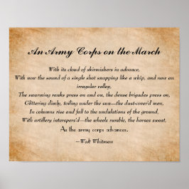 Poster Poème Walt Whitman sur la guerre civile