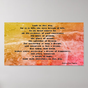 Poster Poésie Sanskrit de Kalidasa