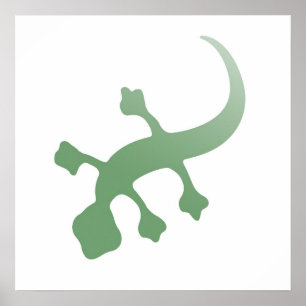 Poster Poetica Gecko en vert