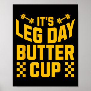 Poster Poids Bodybuilding Gym Motivation It's Leg