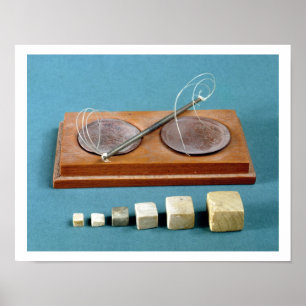 Poster Poids de Chert et équilibre de cuivre,