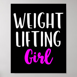 Poster Poids Girl Women Weightlifter Bodybuilding