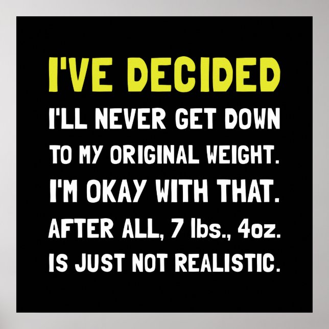 Poster Poids initial (Devant)