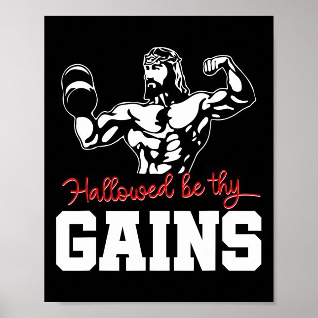 Poster Poids Lifting Bodybuilding Devait Être Vos Gains (Devant)