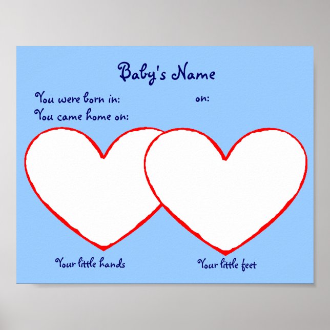 Poster Poignée à la main et au pied pour l'enfant adopté  (Devant)