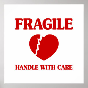 Poster Poignée Cardiaque Fragile Avec Soin