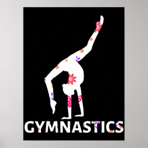 Poster Poignée d'alimentation à fleurs de gymnastique