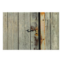 Poignée patinée de porte rouillée