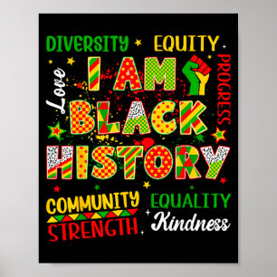 Poster Poing Black Power Mois de l'histoire des Noirs Hom