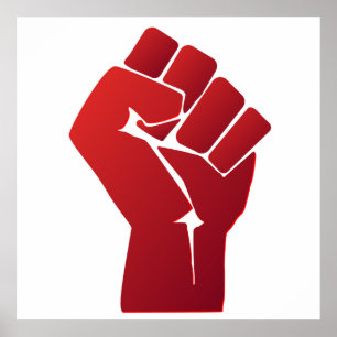Poster Poing de dégradé rouge élevé
